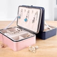 thumbnail image 2 of Caja de joyería de PU Sonducket rosa con gran capacidad, 2 of 6