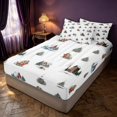 thumbnail image 2 of Manfei Rustic Winter Cabin Zipper Full Size Comforter Sets with Fitted Sheet and 2 Pillowcases,Traditional Christmas Tree Zipper Bedding Set,White Gray,Christmas Reversible,4pcs, 2 of 8
