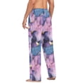 thumbnail image 3 of FORMRS Mens Pajama Pants with Pockets Soft Cotton Sleepwear Lounge Bottoms, Sizes S-2XL, Watercolor Pink Marble Pattern, 3 of 7