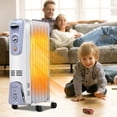 thumbnail image 3 of Gymax 1500W Oil Filled Space Heater Radiator w/ Adjustable Thermostat Home Office, 3 of 9