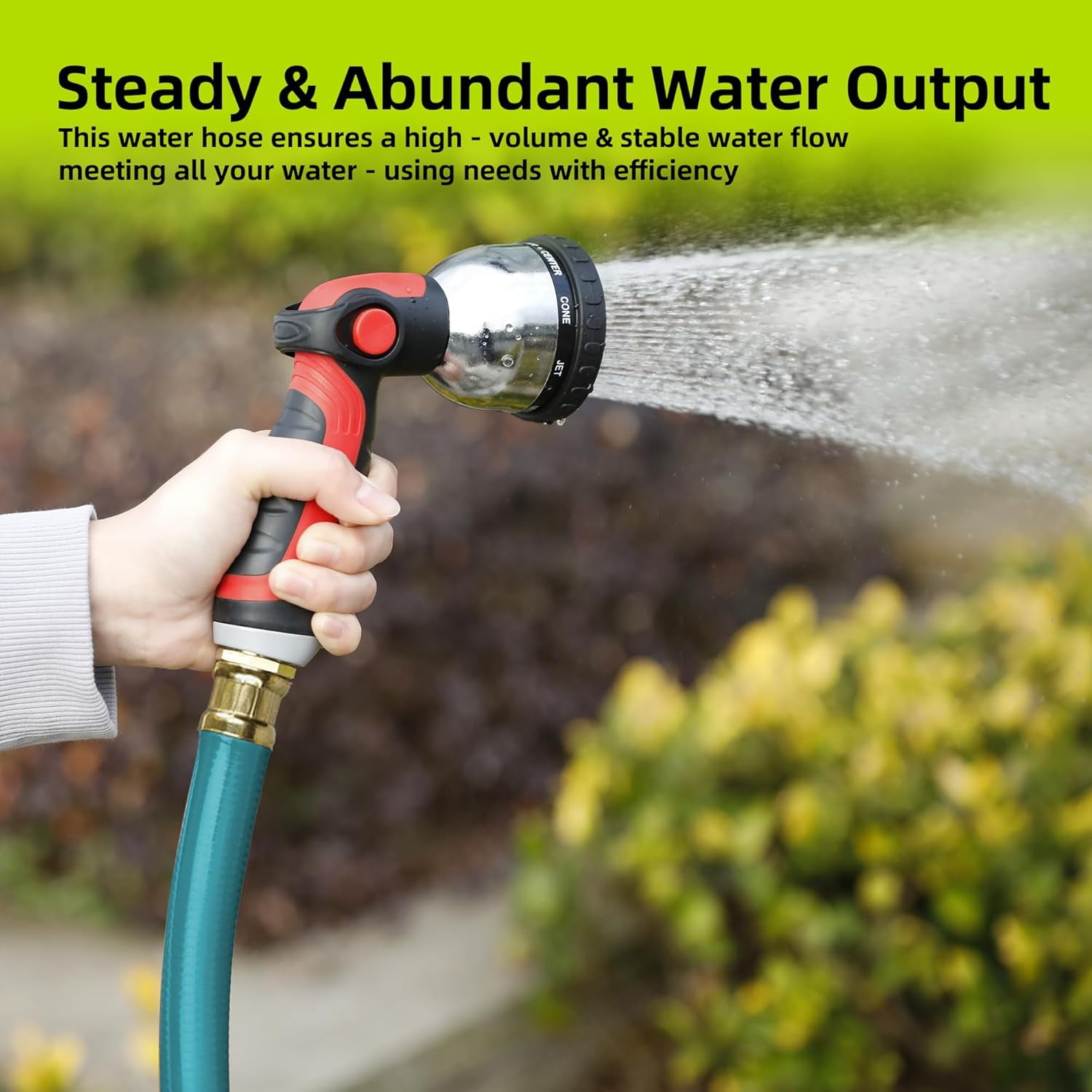 Lead-in Short Garden Hose 3/4 in. x 2 ft. -Heavy Duty Durable Lightweight PVC Rubber Water Pipe for Agriculture, Lawn Care & Commercial Use -No Kink, Flexible, Leakproof, Male to Female Fittings