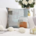 thumbnail image 3 of Chic Blue Decorative Pillows, Set of 2, 16x16 Inch | White and Blue Pillow Covers | Abstract Oil Painting Art Design | Perfect for Couch or Bedroom Decor, 3 of 7