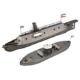 thumbnail image 2 of Model Kit  USS Monitor and USS Merrimack Ironclad Warships "Battle of the Ironclads" Steel Model Kit by Metal Earth, 2 of 7