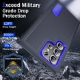 thumbnail image 2 of KOMI for Samsung Galaxy S24 Ultra Case for Samsung S24 Ultra Phone Case with Built in Kickstand, Shockproof/DropProof Military Grade Protective Cover for Galaxy S24 Ultra 5G Dark Blue/Sapphire, 2 of 5