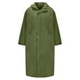 thumbnail image 6 of qolati Mens Long Rain Jacket Hooded Rain Poncho Lightweight Packable Windbreaker Waterproof Active Long Raincoat Outdoor Activities Hiking Cycling Golf Rain Coat L, 6 of 10