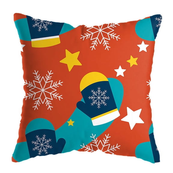 Yidarton Printing Pattern Christmas Pillow Case Short Plush Pillowcase Cartoon Printed Sofa Cushion Cover