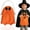 Orange, variant on Ghost Style Halloween Trick or Treat Bag, Washable Cloth Candy Bag with Removable Shoulder Strap for Kids School Activities