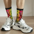 thumbnail image 6 of KLL Colorful Tie Dye Stained Glass 1 Print Cool Socks Men's Women's Crew Socks Funny Crazy Novelty Stockings, 6 of 6