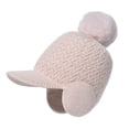 thumbnail image 4 of GZWYHT Visors,Visor Hats Women Winter Warm Hhat Ear Protection Knitted Wool Hat Thickened Duck Tongue Baseball Cap Cold Proof Pullover Cap Sun Hats,Hats for Women Beige, 4 of 4