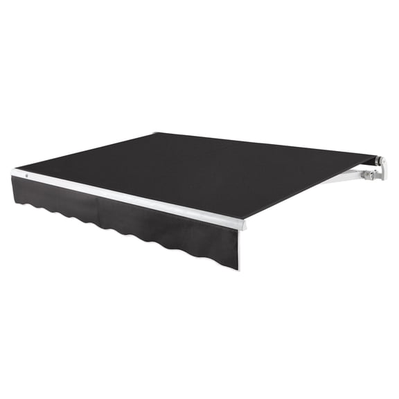 Awntech 14 Ft Maui Left Motorized Heavy Duty Patio Retractable Awning (168in x 9.25in x 120in), Black