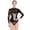 Brown, variant on Girls Shiny Metallic Long Sleeve Leotard Mock Neck Zipper Back Bodysuit Dance Gymnastics Ballet Costum𝖾 Metalic Long Sleeve Bodysuit Shiny Dance Leotard