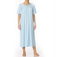thumbnail image 2 of Women's Calida 33400 Soft Cotton Short Sleeve Night Shirt Gown (Light Blue L), 2 of 4