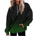 thumbnail image 1 of Bowake Womens Oversized Hooded Sweatshirt Gradient Drawstring Long Sleeve Casual Fall Winter Pullover Tops with Pocket, 1 of 5