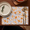 thumbnail image 5 of Pioneer Flower Floral Print Pattern Summer Placemats Table Placemats Set Of 4-Linen Kitchen Washable Placemats Table Mats 12x18 Inch Non-Slip Heat Resistant, 5 of 6