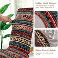 thumbnail image 5 of Yayeee 2 Pack Dining Chair Covers Stretch Parson Chairs Slipcovers Seat Protector, Tribal Geometric, 5 of 6