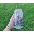 thumbnail image 4 of Mushroom Glow in dark UV Activated Glow Beer Can Glass, 4 of 9