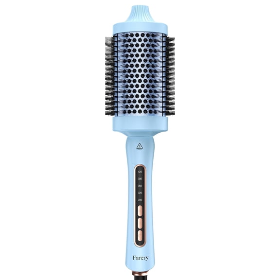 FARERY 2.4" Thermal Brush, Large Barrel Heated Round Brush for Voluminous Big Curls, Blue