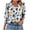 Blue-Shirts, variant on Jsaierl 3/4 Sleeve Tops for Women Summer V Neck Shirts Cute Print Petite Blouses Flowy Dressy T-shirts Top S-2XL