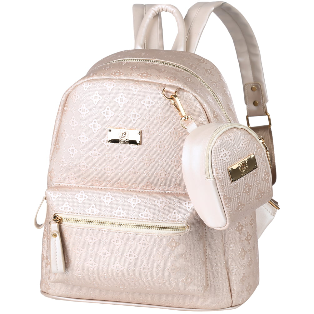PU Leather Shoulder Bag,White Dog Puppy Fashion Backpack,Portable Travel School Rucksack,Satchel with Top Handle