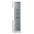 thumbnail image 6 of Tcbosik Corner Cabinet with Adjustable Shelves, 66.9" Tall Storage Cabinet with 2 Doors, Bathroom Cabinet for Living Room, Kitchen, Easy Assembly, Grey, 6 of 9