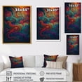 thumbnail image 4 of Designart "Rainbow Colored Waves III" Modern Waves Wall Art Print, 4 of 5