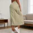 thumbnail image 6 of Wdgfv Maxi Skirt for Women Summer Side Slit Pencil Skirts Elastic High Waisted Long Skirt, 6 of 6