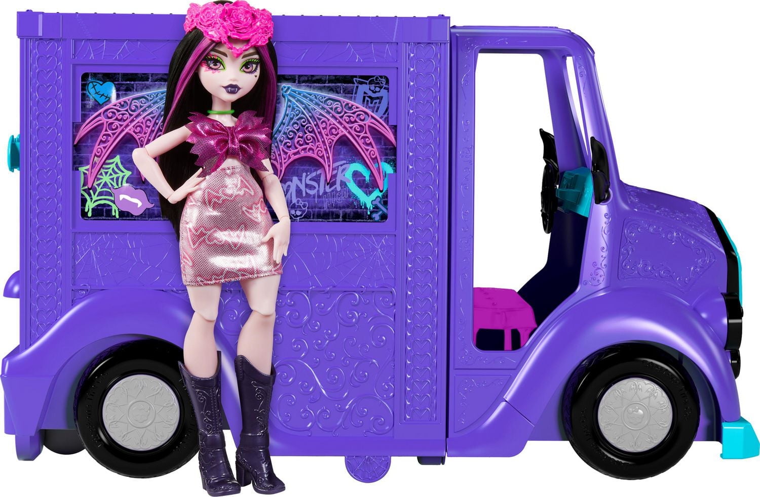 Monster High Draculaura Doll and Fangtastic Rockin' Food Truck