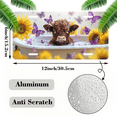 thumbnail image 2 of 1 Pcs 2D Flat License Plate Covers & Frames, Baby Cow in a Bathtub For Decorative Front, Waterproof For Decoration Aluminum License Plate Covers & Frames Cover For Men Women, 12" X 6", 2 of 7