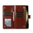 thumbnail image 2 of Nalacover Case for Samsung Galaxy S23 Ultra Zipper Wallet Case, 9 Card Slots Holder Premium PU Leather Wrist Strap Handbag Flip Cover with Kickstand Magnetic Clasp Soft TPU Anti-Drop Case,Brown, 2 of 6
