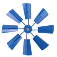 thumbnail image 7 of 1Pc Wind Spinner Decorative Windmill Iron Yard Plug-in Winnower Garden Ornament-Blue, 7 of 7