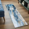 thumbnail image 4 of Blue Abstract Runner Rug 2x6 FT, Non Slip Hallway Rugs, Modern Marble Yellow Ombre Washable Soft Floor Carpet Non-Shedding Throw Runner Carpet Long Rug for Entryway Kitchen Bedside Sliding Door, 4 of 8