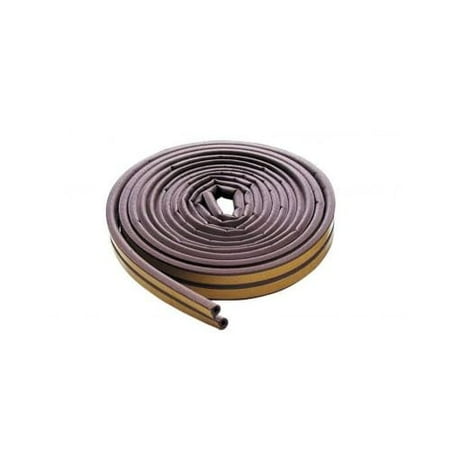M-D Building Products 63602 17' All-Climate Extreme Temperature EPDM Rubber D-Profile Weatherstrip (Brown)