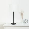 thumbnail image 6 of Simple Designs Black Stick Lamp with Fabric Shade, White, 6 of 7