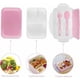 thumbnail image 4 of Fiambrera Bento Fiambrera de 3 compartimentos para microondas/congelador para adultos y niños, color rosa, 4 of 5