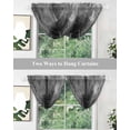 thumbnail image 5 of Waterfall Valances for Windows, Gray Kitchen Sheer Valance Curtains, Retro Oil Painting Modern Abstract Art Aesthetics Rod Pocket Elegant Swag Valances for Living Room Bedroom, 47.2"x38.5", 1 Panel, 5 of 8