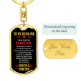 thumbnail image 3 of Never Forget That I Love You Stainless Steel or 18k Gold Premium Swivel Dog Tag Keychain, 3 of 8