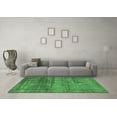 thumbnail image 3 of Ahgly Company Indoor Round Abstract Emerald Green Modern Area Rugs, 5' Round, 3 of 4