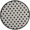 thumbnail image 1 of HomeRoots 385135 4 ft. Round Black White Gray Indoor & Outdoor Area Rug, 1 of 1
