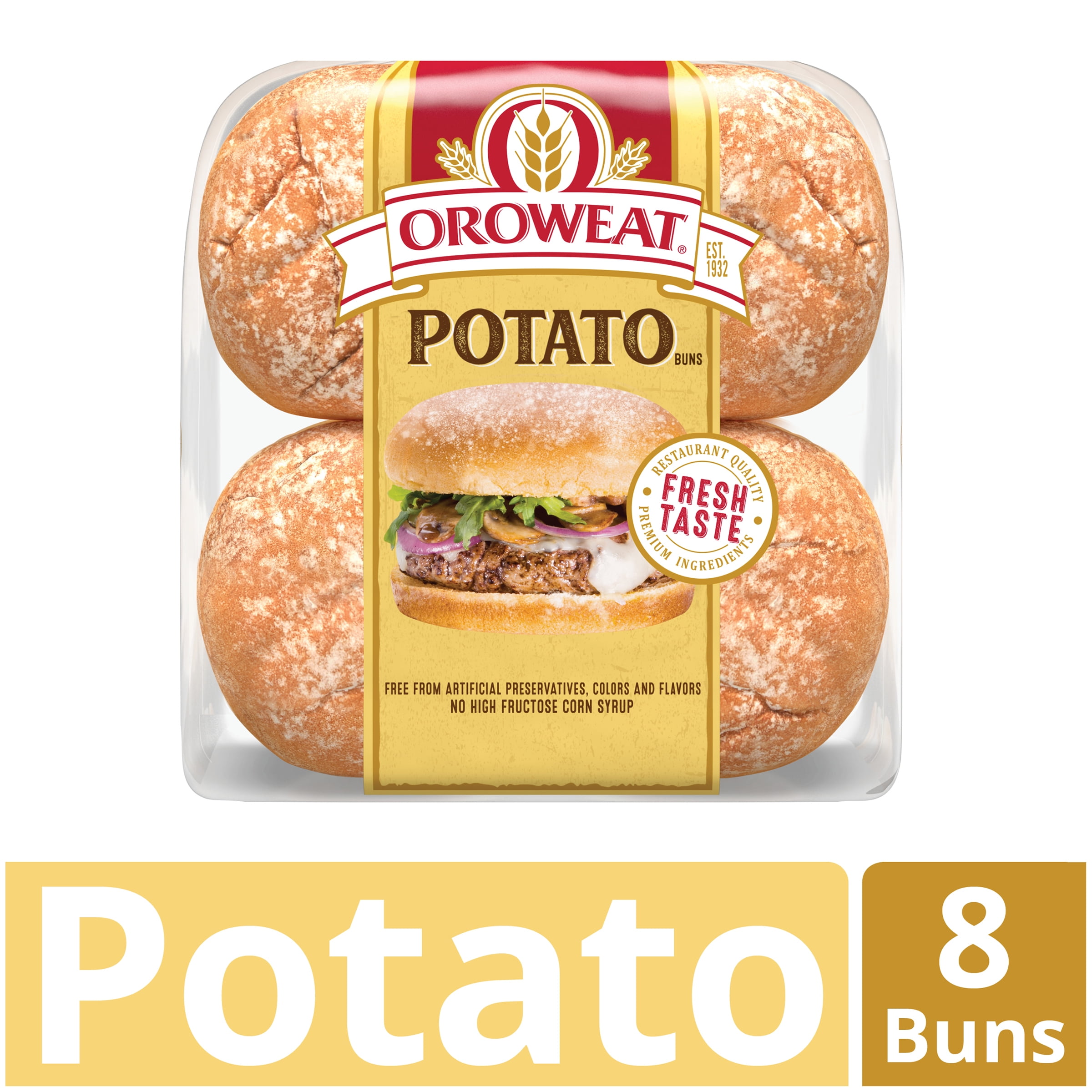 Oroweat Country Potato Sandwich Buns 8 Count - Walmartcom