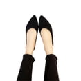 thumbnail image 3 of Woobling Womens Pointed Toe Ballet Flats Knit Dress Shoes Comfort Slip On Loafers, 3 of 3