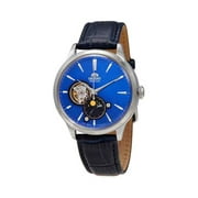 Men's Orient Sun and Moon Blue Leather Automatic Watch RA-AS0103A10B