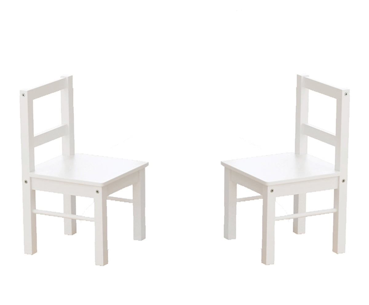 UTEX Wooden 2 In 1 Kids Construction Play Table and 2 Chairs Set with Storage Drawers and Built in Broad, White