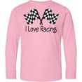 thumbnail image 3 of Inktastic I Love Racing Long Sleeve Youth T-Shirt, 3 of 5