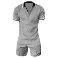 thumbnail image 3 of Baqcunre Track Suits For Men Set Men'S 3D Short Sleeve Suit Shorts Beach Tropical Hawaiianss Body Sports Shorts Suit Sports Suit Mens Outfits Tops For Men Grey M, 3 of 4