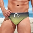 thumbnail image 2 of kamemir Swim Trunks Men Mens Swimsuit Mens Swim Briefs Sexy Bikini Swimwear Quick Dry Swimsuit with Drawstring Yellow,2XL, 2 of 5