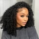 thumbnail image 1 of Media peluca ISEE 3 en 1, cabello humano rizado, 180% de densidad, 18 pulgadas, 1 of 9