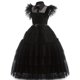 thumbnail image 4 of Vestido De Princesa Para Niñas, Cinturón, Antifaz, Diadema Y Calcetines, Cuello De Camisa, Tul, Serie De TV, Personaje, Cosplay, Disfraz De Actuación, Fiesta De Halloween, Fiesta De Graduación, Cumple, 4 of 4