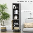 thumbnail image 4 of HOMCOM Armoire de Salle de Bain Haute Armoire de Rangement Autoportante Grise, 4 of 10