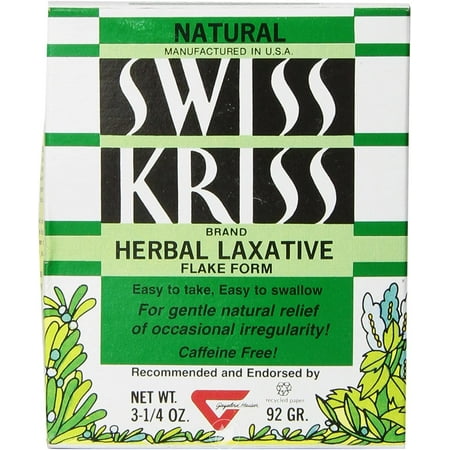 (2 Pack) Swiss Kriss Herbal Laxative Flakes, 3.25 Ounce
