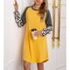 thumbnail image 4 of Vestido corto NikouMX Cuello redondo Estampado de leopardo S M L XL XXL, 4 of 7
